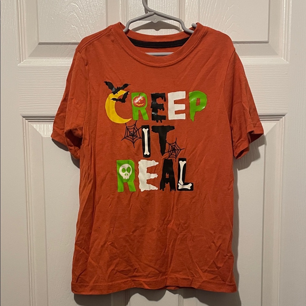 Orange 'Creep It Real' Halloween T-Shirt